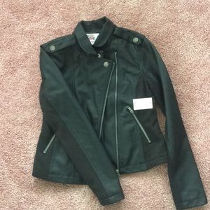 NWT Justice Black Biker Jacket